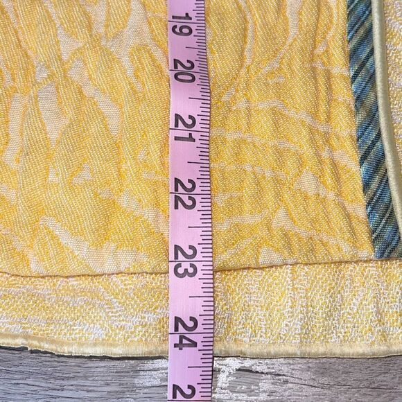 Vintage Womens Button Front Jacquard Reversible Jacket Yellow Large - Picture 8 of 8